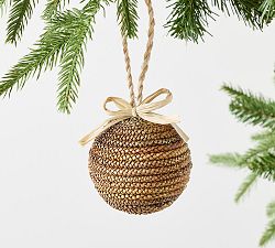 Woven Pine Ball Ornament