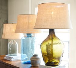 Burlap Sheer Tapered Drum Lamp Shade (11"-14'')
