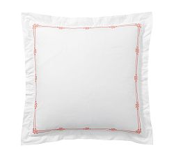 Emilia Embroidered Organic Percale Sham