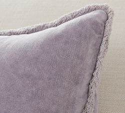 Velvet Fringed Pillow Cover