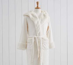 Ivory Alpaca Faux Fur Robe