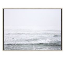 Misted Pacific Framed Canvas Print