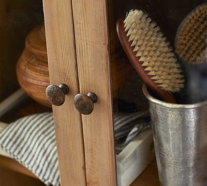 K*♡様 Pottery Barn vintage wood rack Rustic Reclaimed Wood Storage Cabinet | Pottery Barn