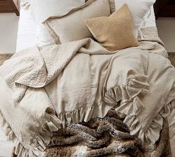 Faux Fur Textured Ombre Throw