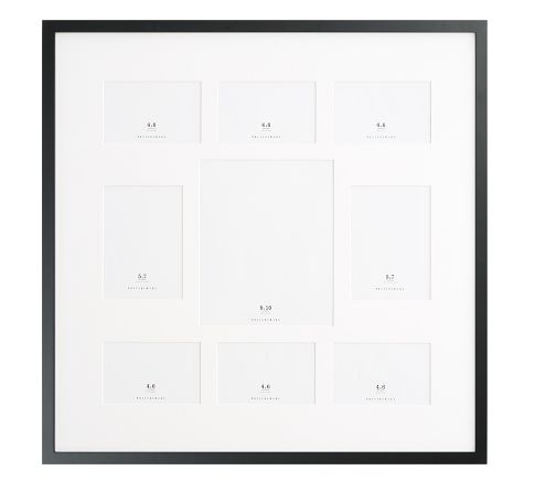 Wood Gallery 9-Opening Frame - Mixed Photo Sizes