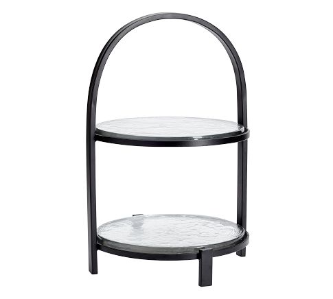 Slab Glass Tiered Stand