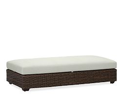 Torrey Cushion Cover Grand Ottoman, High Performance Canvas; White