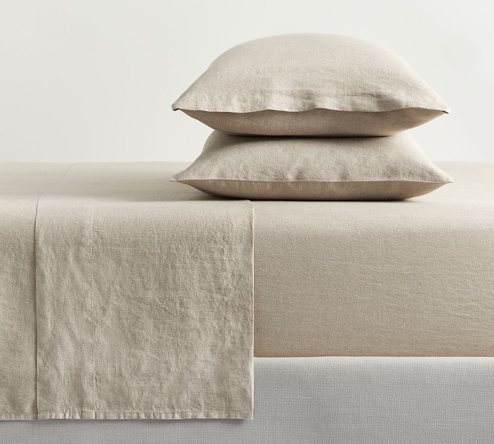 Belgian Flax Linen Classic Sheet Set - Dark Flax, Queen
