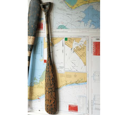 Hanging Wooden Oars
