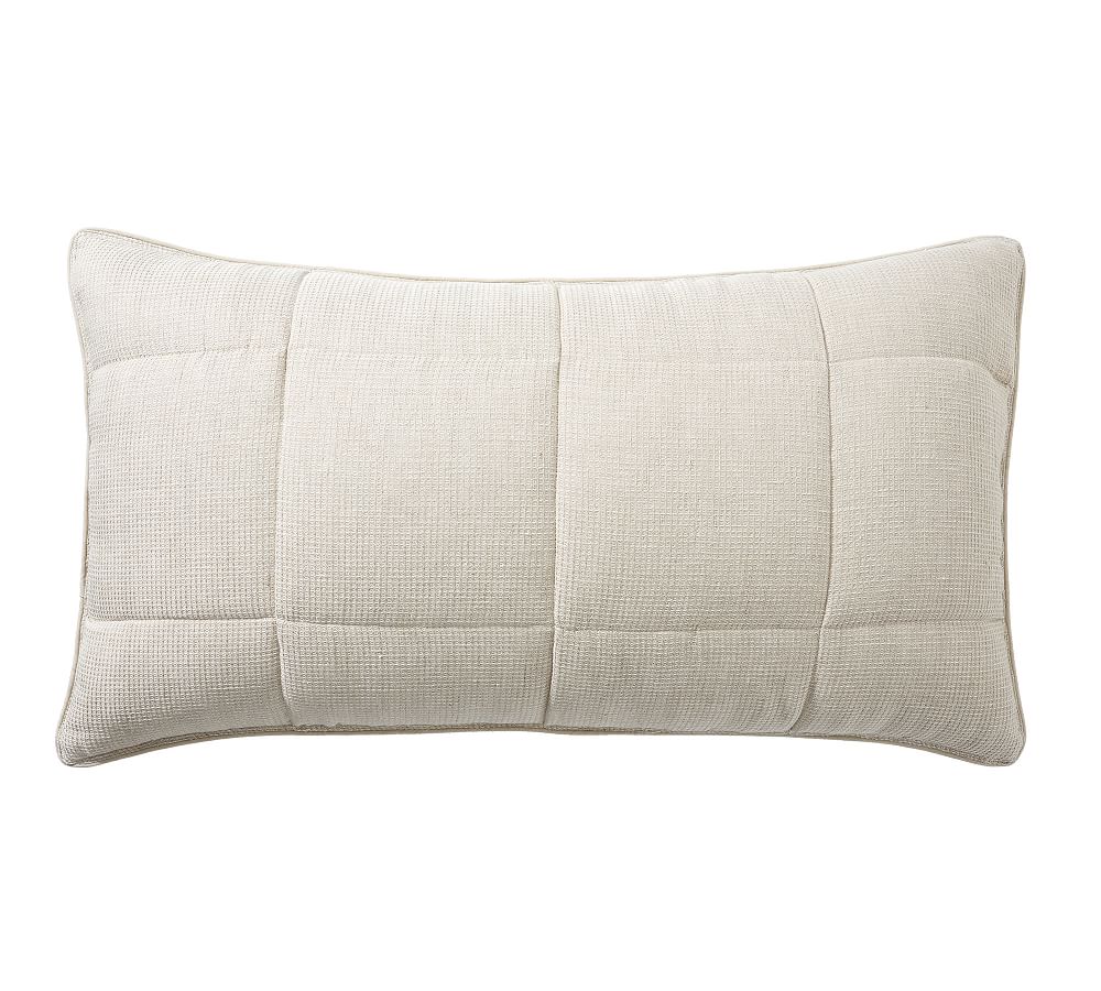 Pottery Barn European Flax Linen Waffle Comforter Sham - Flax, King, Set of 2