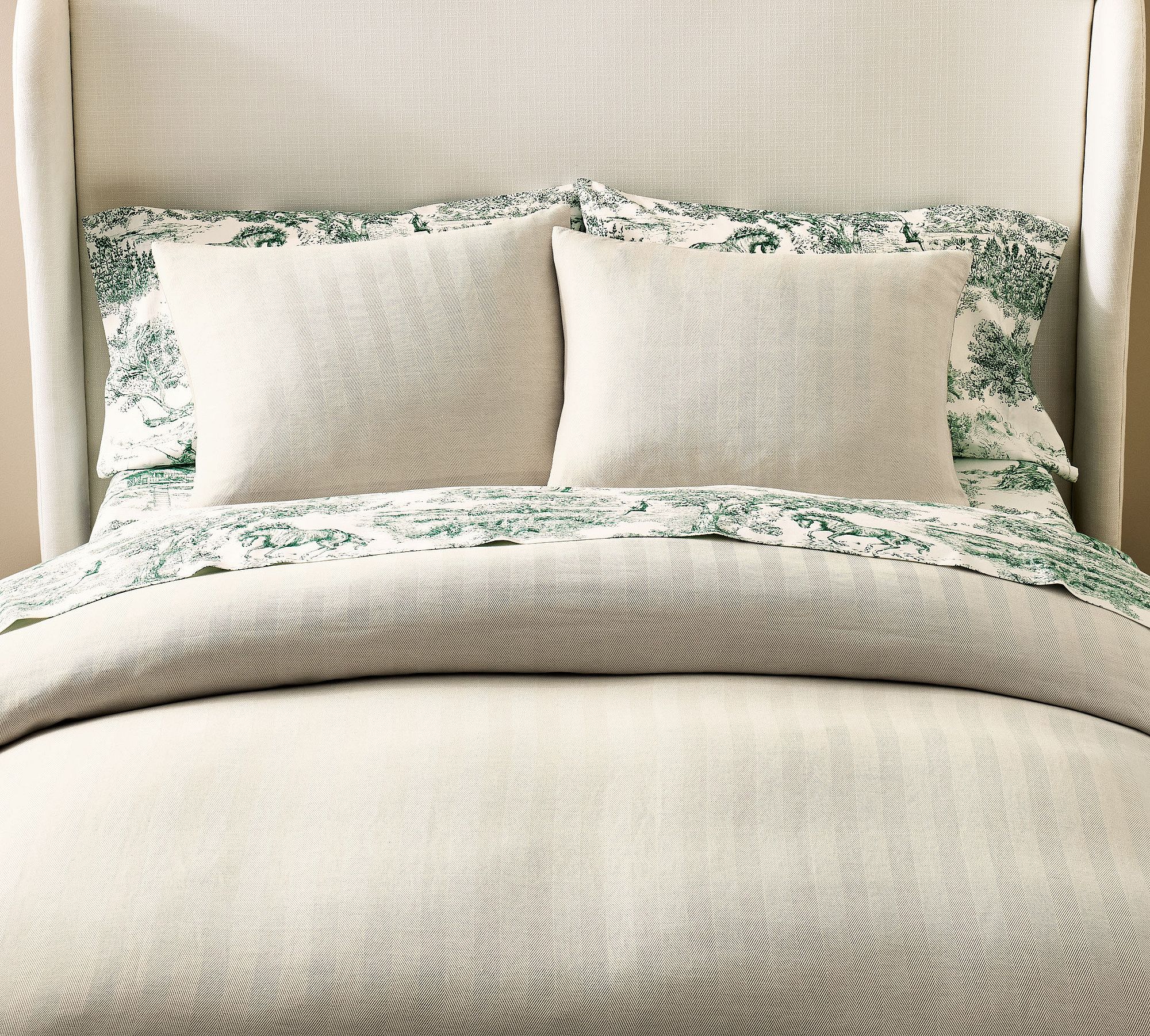 Brandon Maxwell Thompson Herringbone Duvet Cover