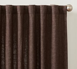 Open Box: Emery Linen Curtain, 100" W x 108" L - Espresso