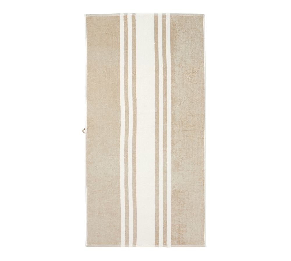 Modern Farmhouse Striped Towel - Flax
