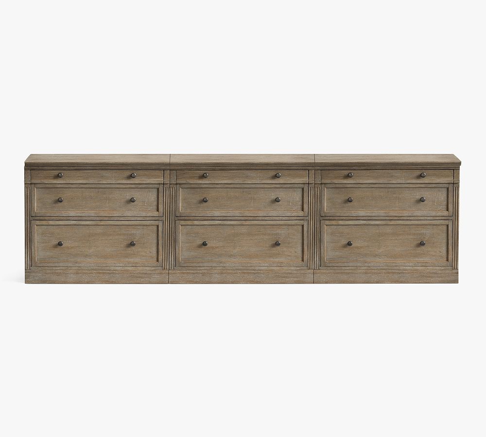 Livingston Media Console with File Cabinets (105")