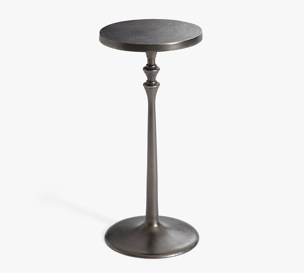 Round Metal Drink Table (9.5") - Antique Brass
