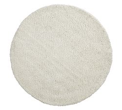Open Box: Microplush Performance Shag Rug, 6' Round - Ivory