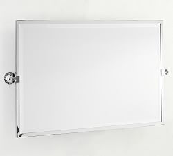Open Box: Kensington Double Wide Rectangular Pivot Mirror - Chrome