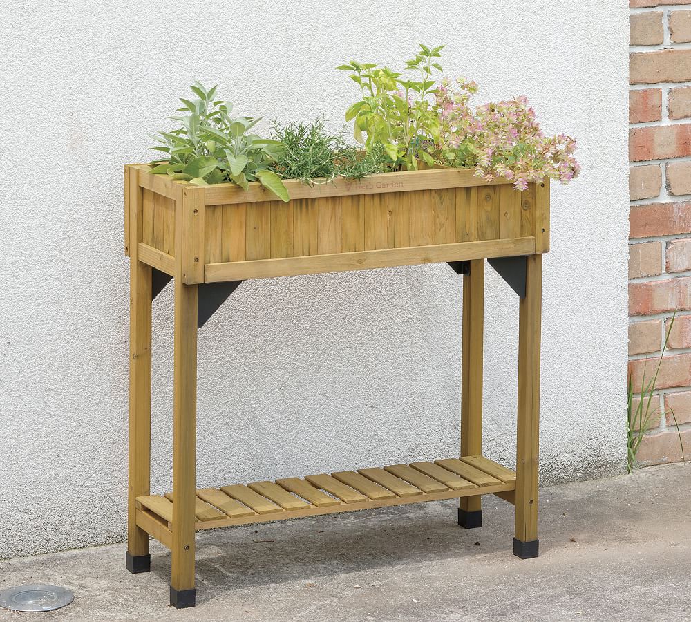 Cedar 8-Pocket Herb Garden Bed - 32"L x 30"W, Natural