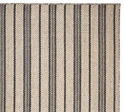 Custom Striped Rug Swatch, Slate, 18" x 18"