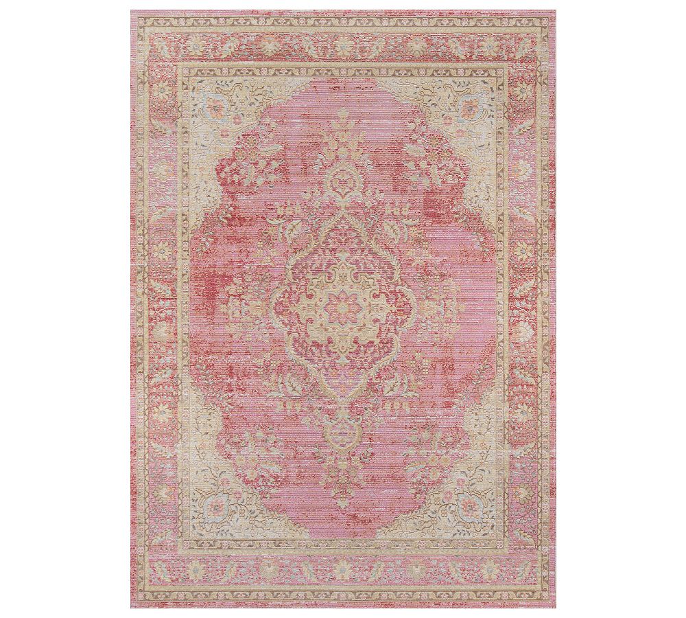 Carina Synthetic Rug - Pink Multi, 5.3' x 7.3'