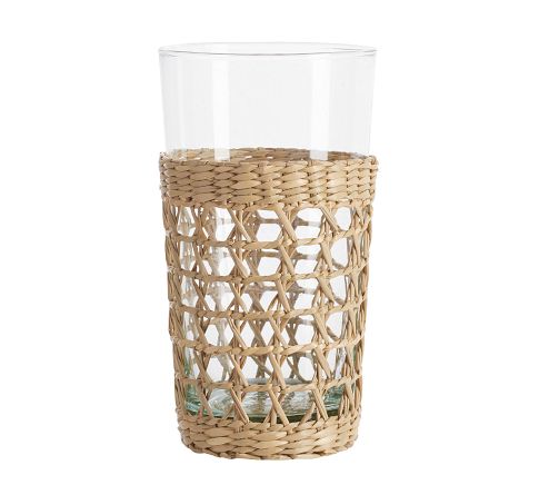 Cane Recycled Tall Glasses, 9.5 oz, Set of 6 - Natural