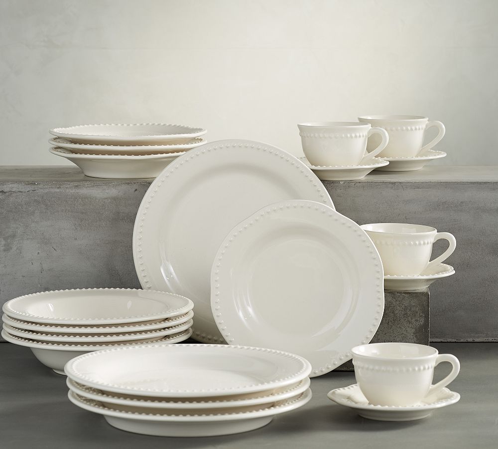Emma Beaded Stoneware Dinnerware Sets