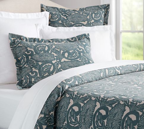 Shibori Floral Duvet Cover