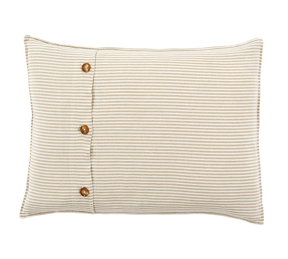 Wheaton Striped Cotton Linen Sham - Flax, Standard