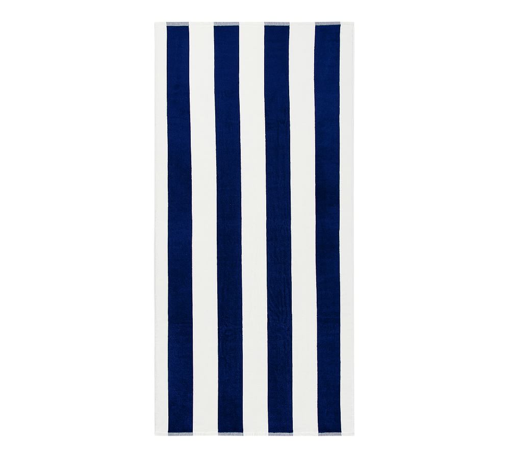 Classic Awning Striped Towel - Navy