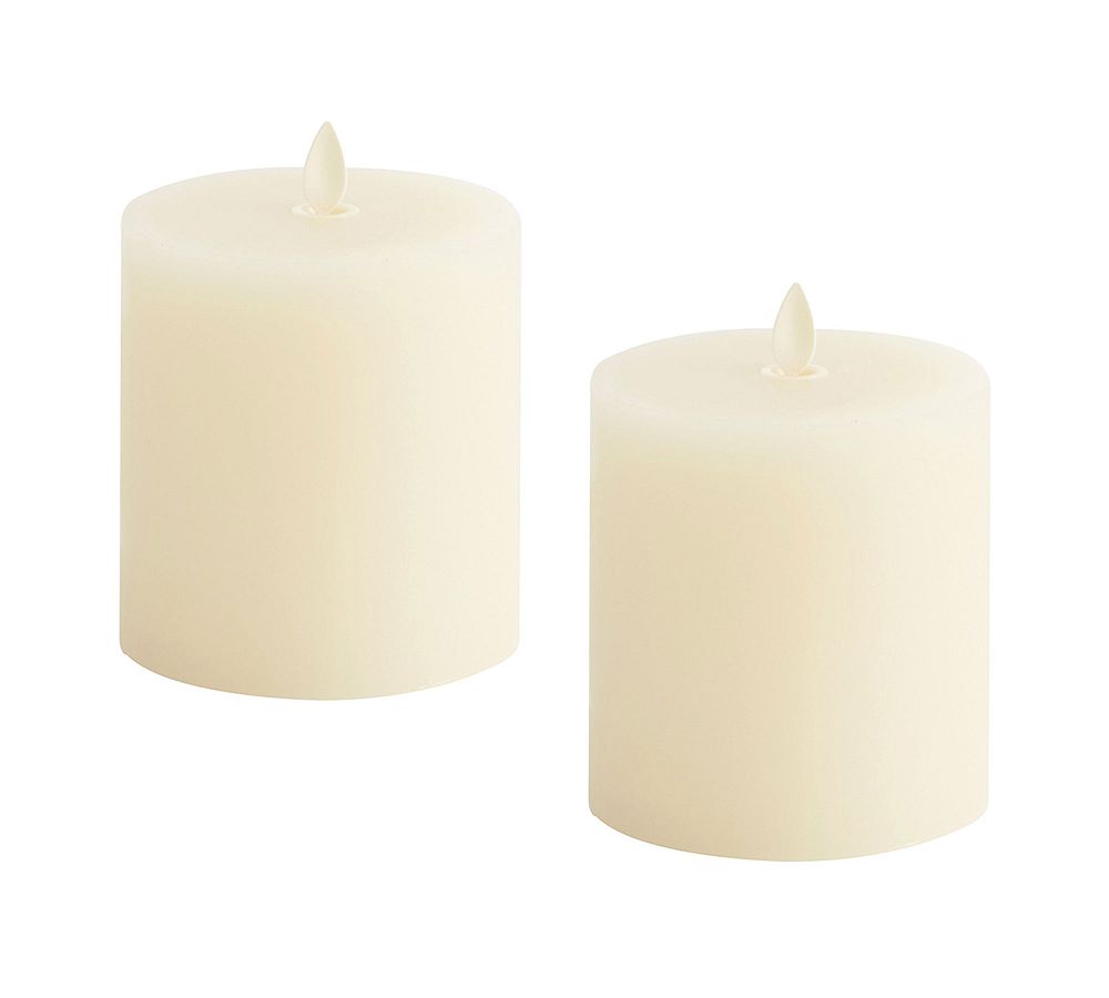 Premium Flickering Flameless Wax Pillar Candle