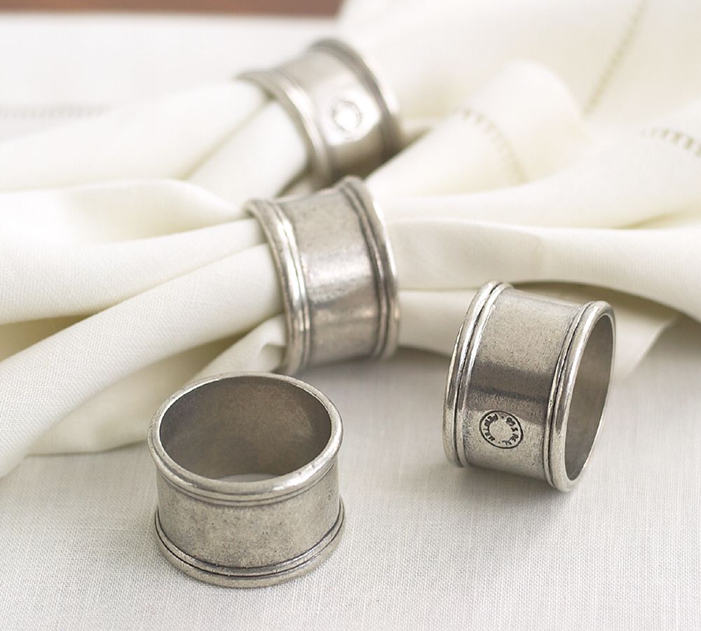 Pewter Napkin Rings - Set of 4 - Set of 4