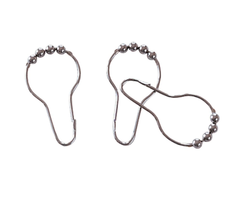 Roller Shower Curtain Rings, Chrome, 72