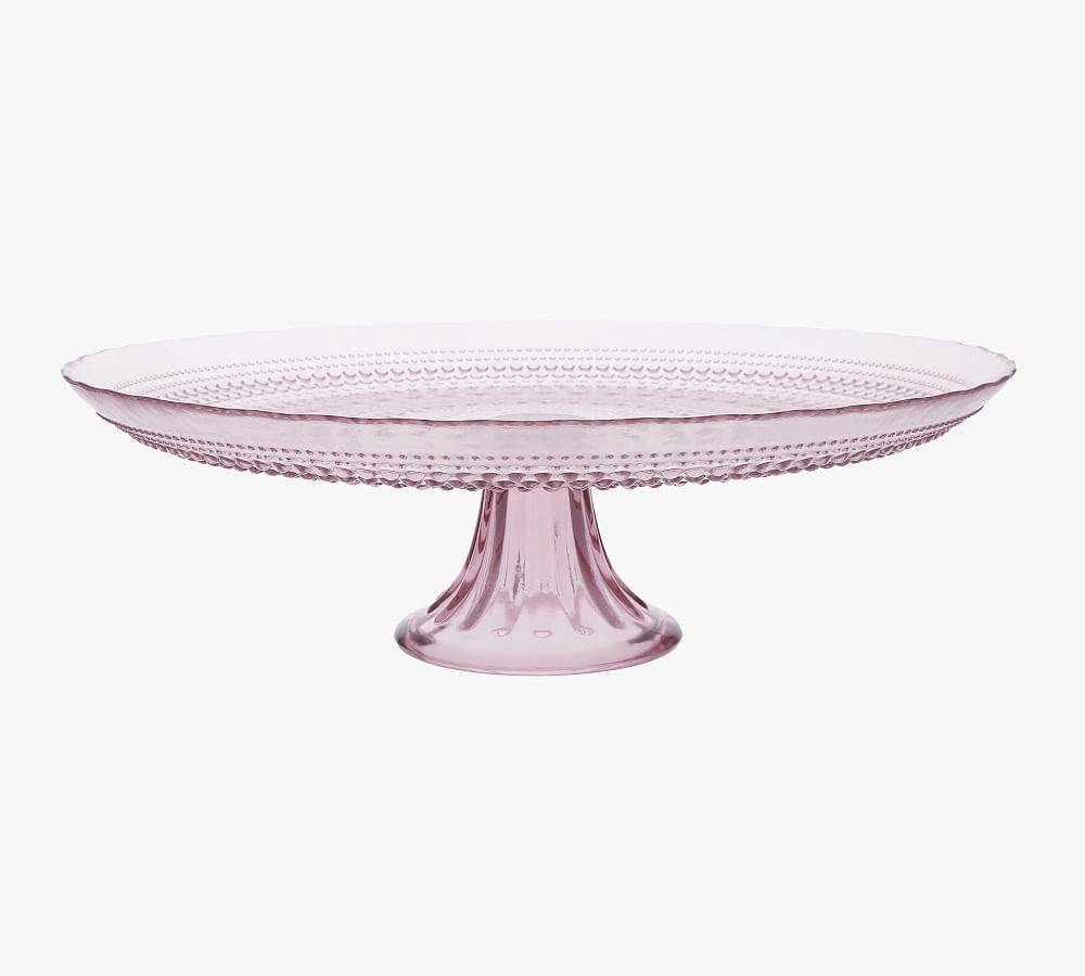 Glass cake stand- Pink