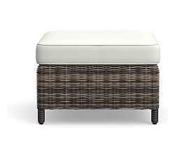 Torrey Cushion Cover outdoor Occ Ottoman, High Performance Canvas; White