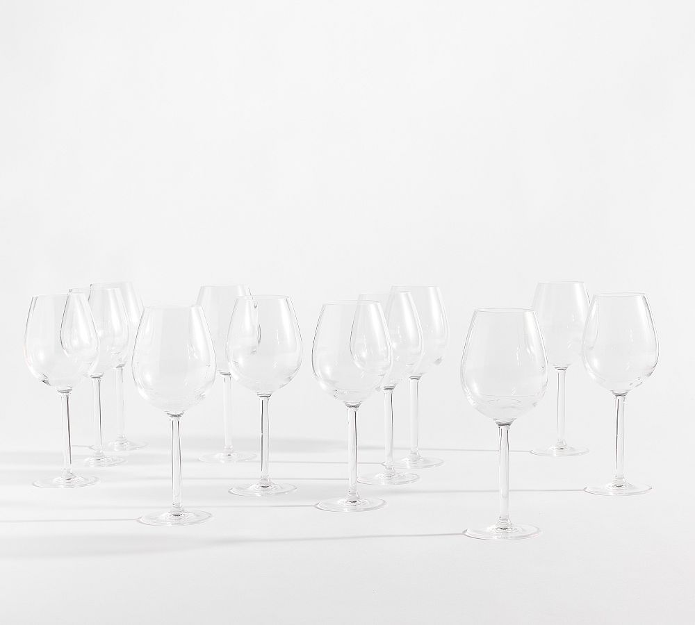 Caterer's Box Outdoor Wine Stem Glasses - Set of 12 - Set of 12 - Clear