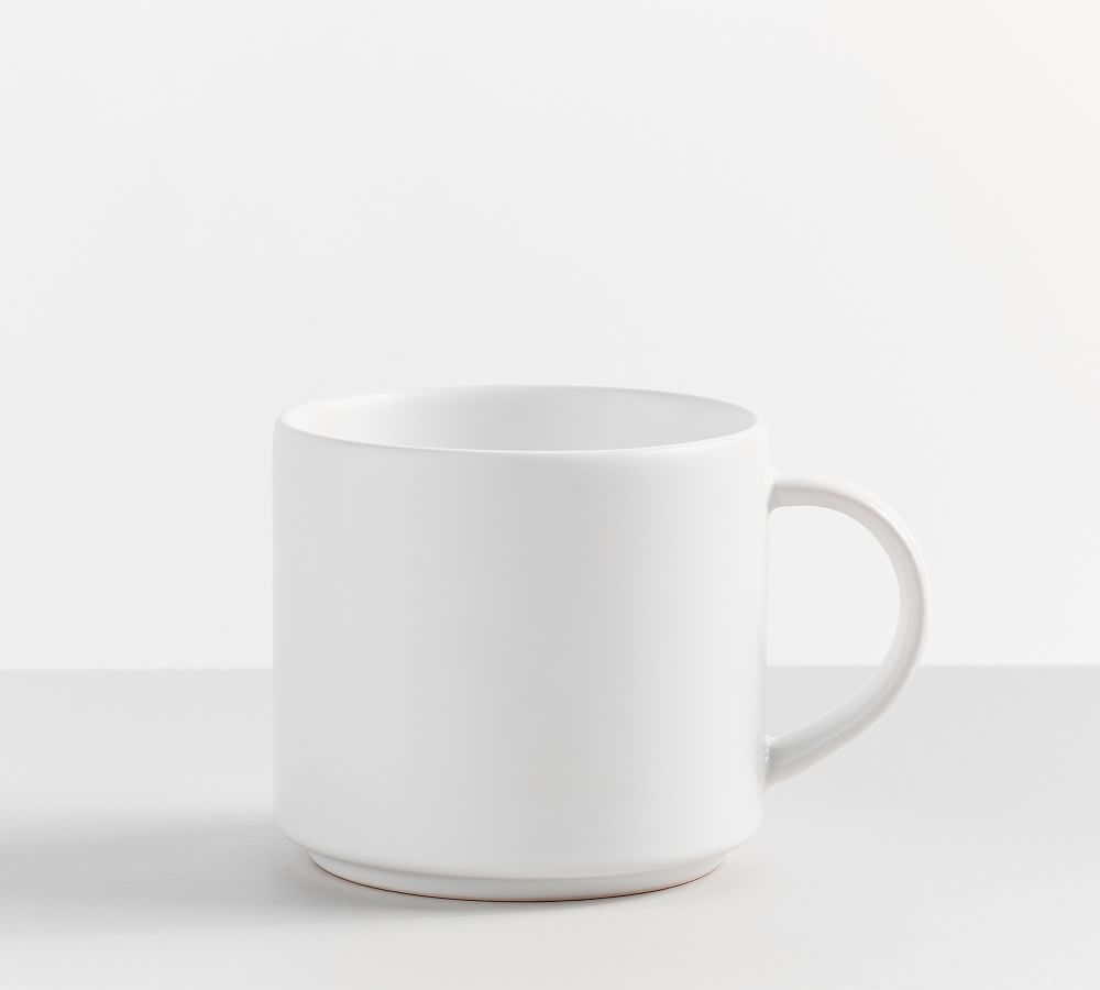 Mason Stoneware Mugs - Matte White (Set of 4)