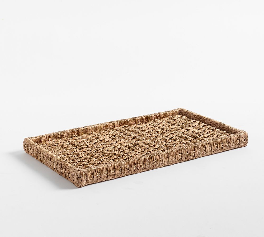 Capitola Handwoven Seagrass Tray - Rectangle, Natural