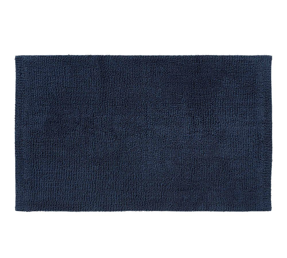 Classic Organic Loop Bath Mat - Navy, 21" x 34"