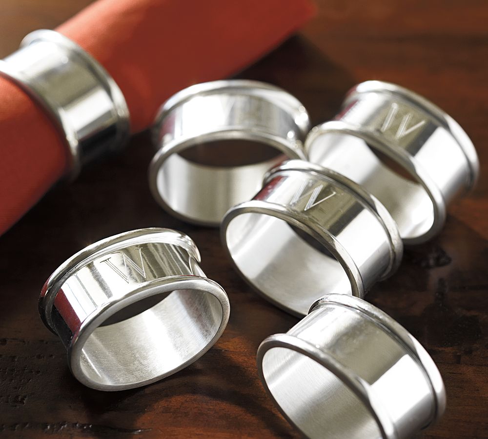 Maxfield Napkin Rings - Set of 4 - "H"