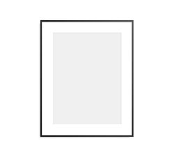Open Box: Metal Gallery Frame, 18" x 24" - 3" Mat, Matte Black