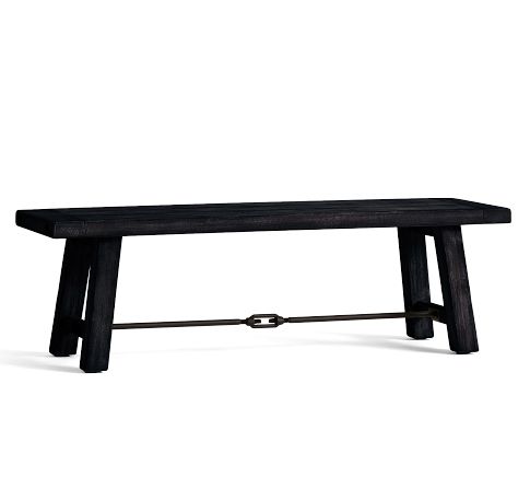 Benchwright Dining Bench, Blackened Oak, 60