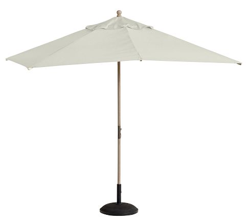 10' Rectangular Outdoor Umbrella &ndash; Eucalyptus Frame