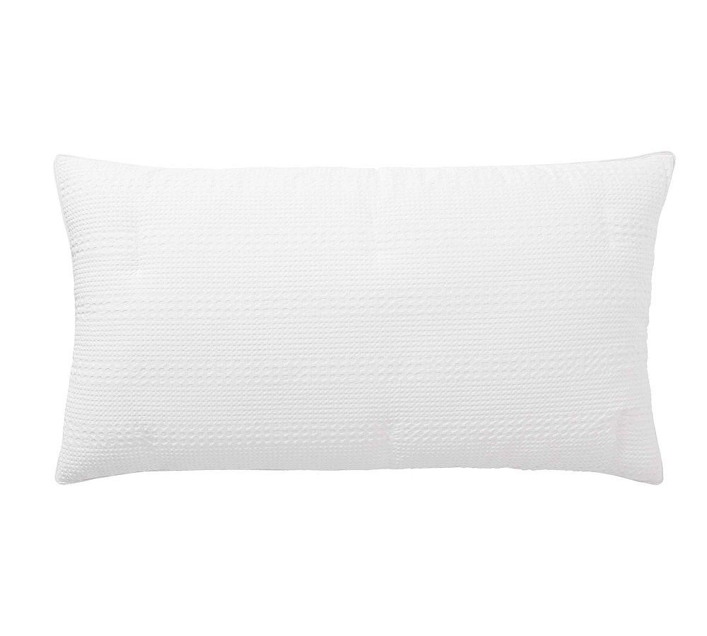 Honeycomb Cotton Comforter Sham - White, King