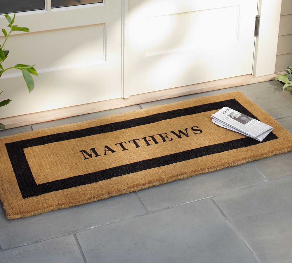 Personalized Framed Doormat - 30" x 48", Black