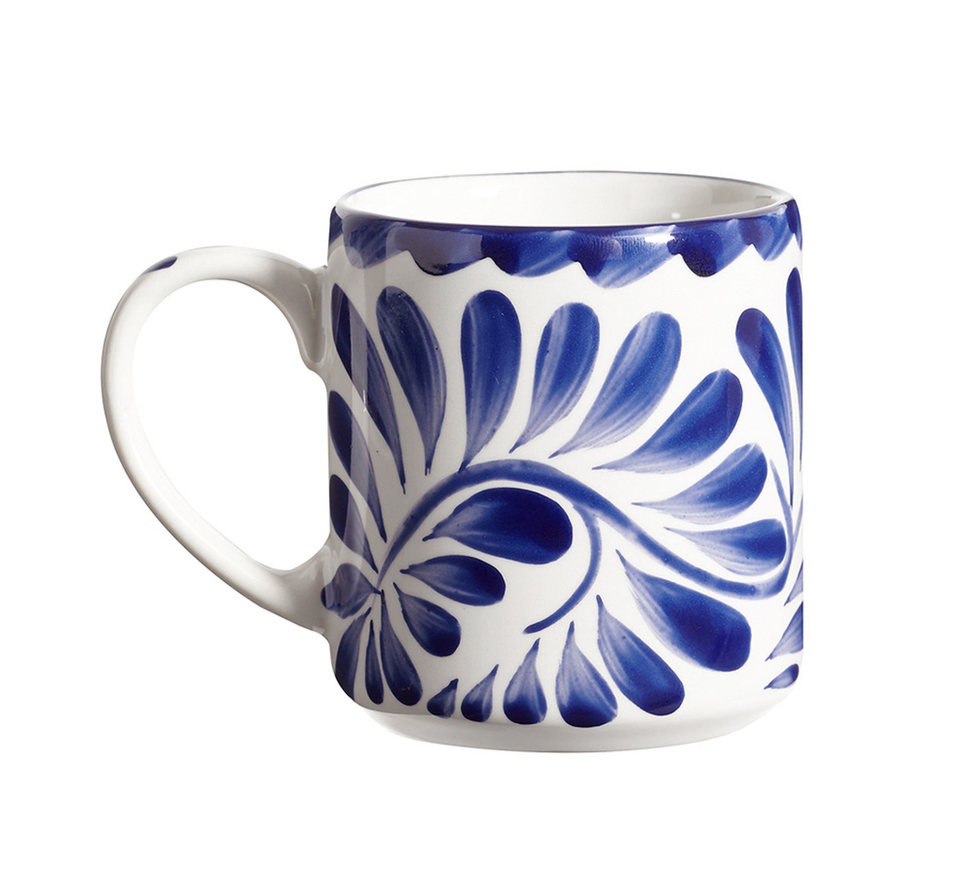 Puebla Porcelain Mug - Set of 4 - Set of 4 - Blue