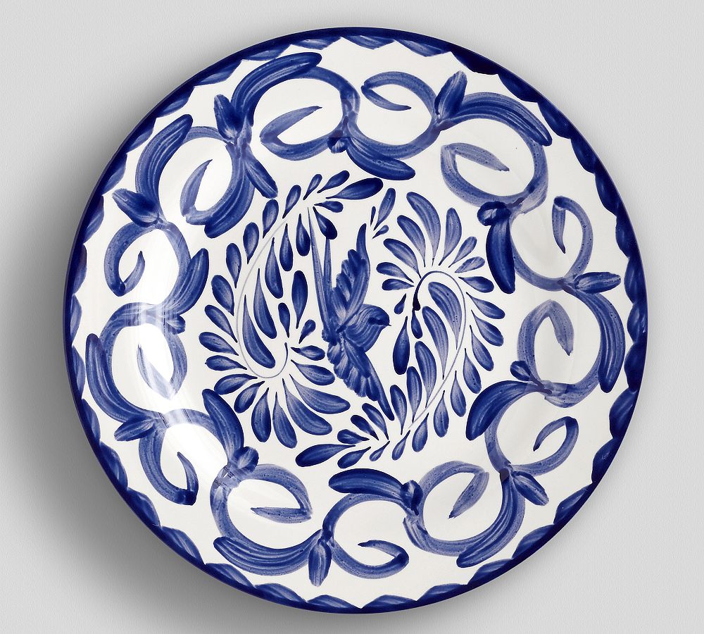 Puebla Porcelain Dinner Plates - Set of 4 - Set of 4 - Blue/White
