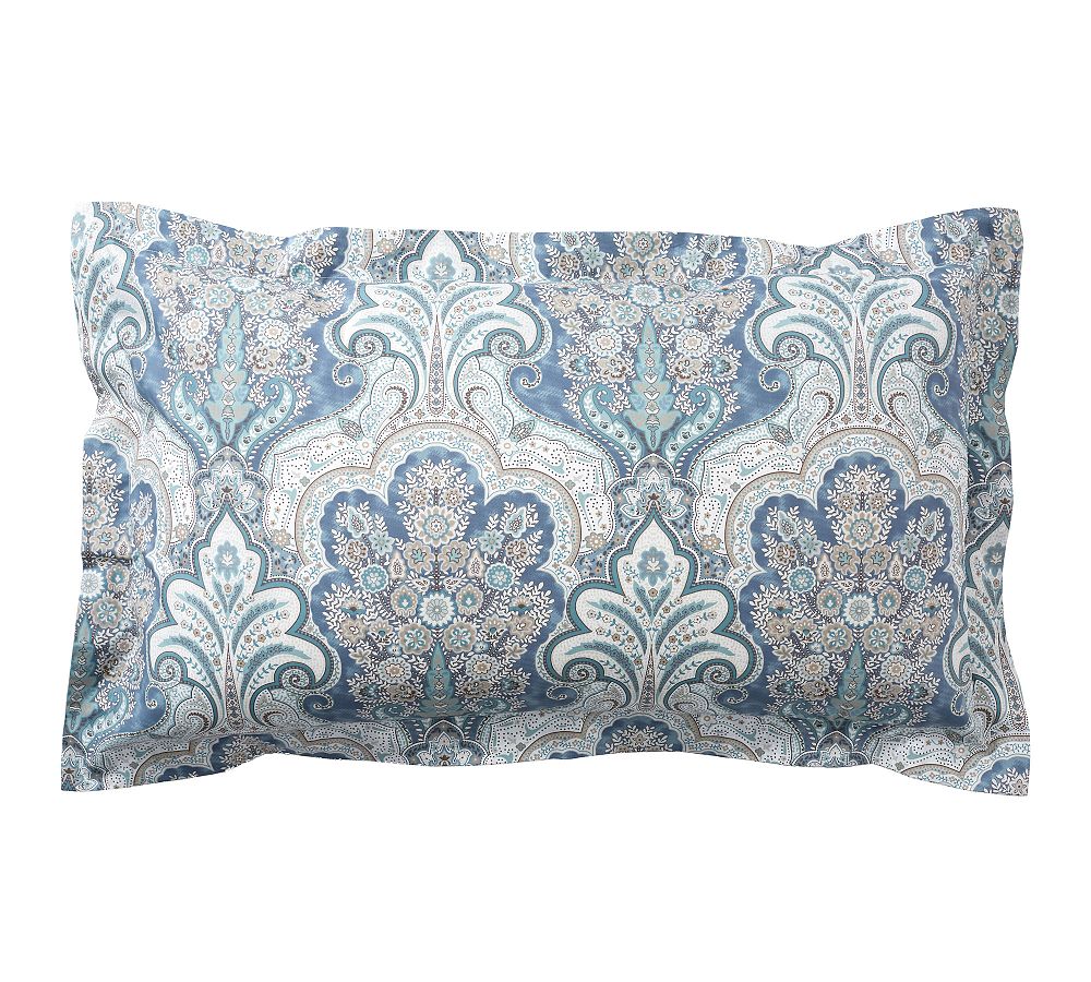 Jordana Paisley Percale Sham - Blue, King