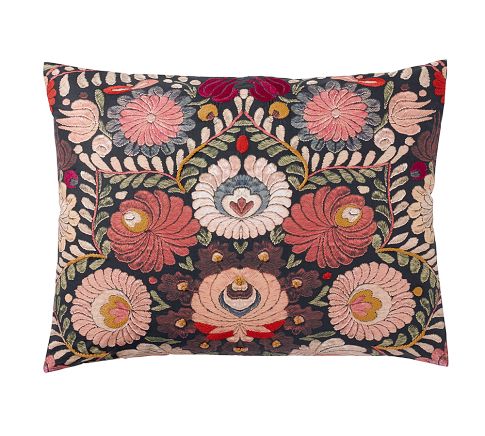 Helena Floral Embroidered Percale Sham