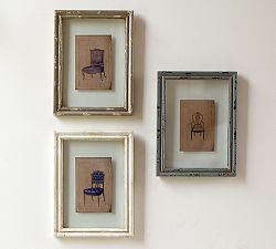 Framed Chair Prints, Set of 3