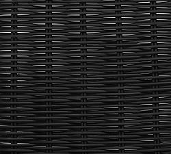 Palmetto Black Outdoor All-Weather Wicker Swatch
